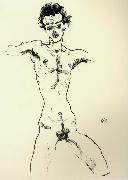 Egon Schiele Nude Self Portrait oil painting